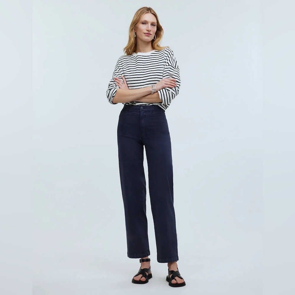 Madewell Navy Wide-Leg Jeans